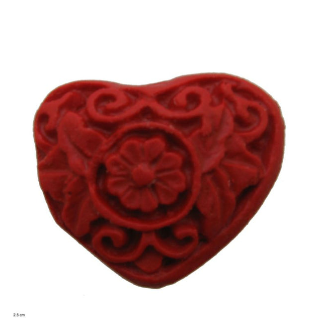 Set of 12 vibrant 15x19mm heart beads, perfect for jewelry making and DIY projects, radiating elegance and charm.