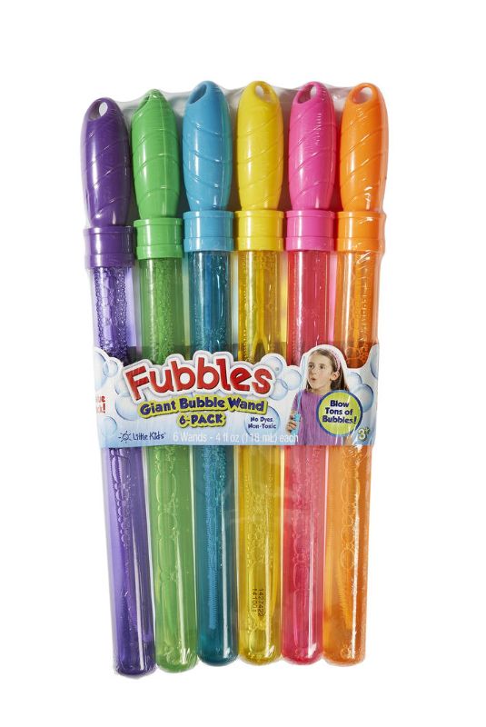 Six colorful Giant Bubble Wands by Fubbles, perfect for creating huge bubbles for outdoor fun and imaginative play.
