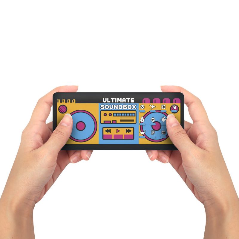 Portable Ultimate Soundbox by Gift Republic with 12 fun sound effects for parties and pranks, perfect for any occasion.
