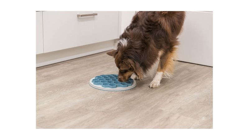 Dog Slow Feeding Mat Hive (30cm) - Non-slip mat encourages slower eating, gentle on gums, easy to clean, perfect for small to medium dogs.