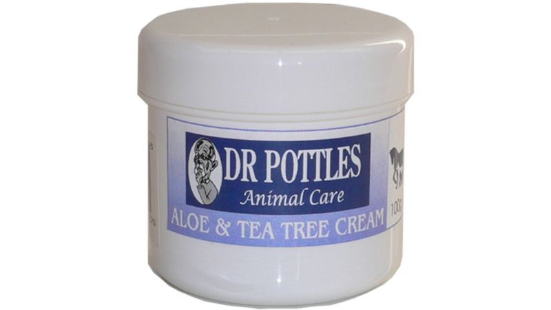 A soothing pet healing cream with Aloe Vera and Tea Tree for skin issues like itching, rashes, and minor wounds.