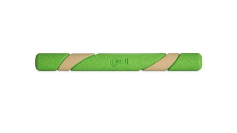 Glow-in-the-dark fetch stick for dogs, made from durable rubber, perfect for nighttime play and compatible with RingChaser.