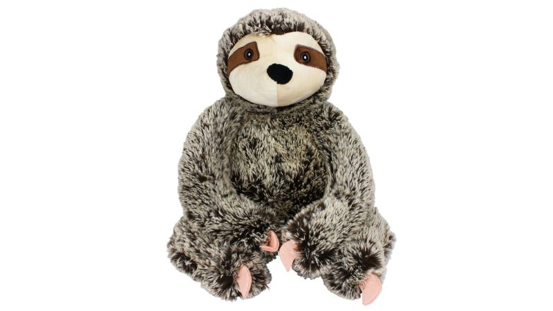 Plush Jumbo Sitting Sloth dog toy, 35cm, soft and durable, perfect for interactive play and cuddling. Suitable for large dogs.