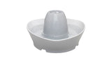 Streamside Ceramic Pet Fountain (1.8L) with BPA-free design, 360-degree access, and whisper-quiet operation for healthy hydration.