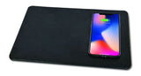 Wireless charger mouse pad with assorted designs for effortless charging and smooth mouse navigation.