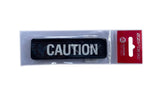 Stylish Side Patch - S CAUTION features a bold caution motif, perfect for customizing jackets, bags, and hats.