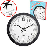 Unique Tobar Backwards Clock with anti-clockwise hands; a playful, modern decor piece for intriguing conversations.