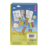 Colouring set featuring beautifully illustrated Aussie animals, promoting creativity and fine motor skills for kids age 3 and up.