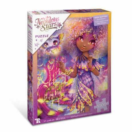 Vibrant 100-piece Glitter Puzzle featuring Orelia & Lumina from Nebulous Stars, perfect for creative fun for all ages.