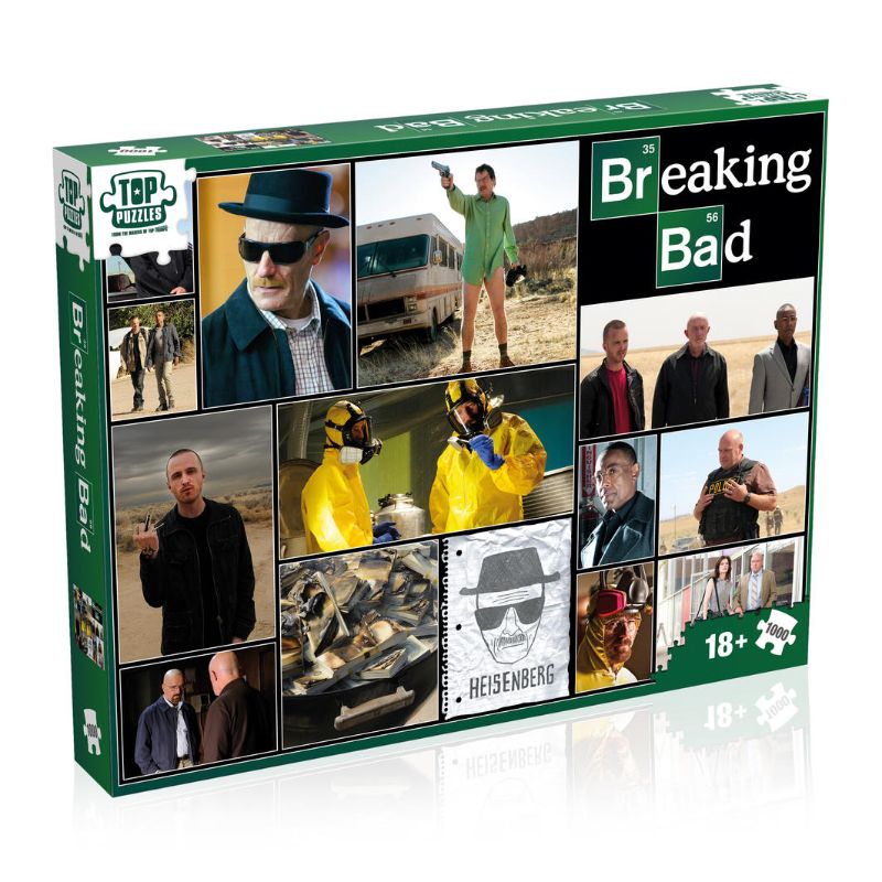 Breaking Bad 1000-piece puzzle showcasing iconic scenes and characters, perfect for fans and puzzle enthusiasts.