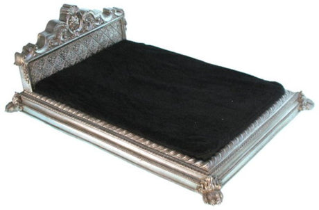 Small champagne pet bed, 64cm, featuring plush fabric for comfort and a stylish design suitable for small dogs and cats.