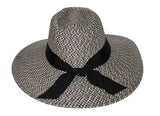 Stylish charcoal fedora with 10cm brim, ribbon trim, adjustable fit, and lightweight, perfect for sun protection and travel.