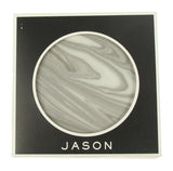 Stylish Avant White coasters with cork backing, 10cm, perfect for protecting surfaces and enhancing home decor.