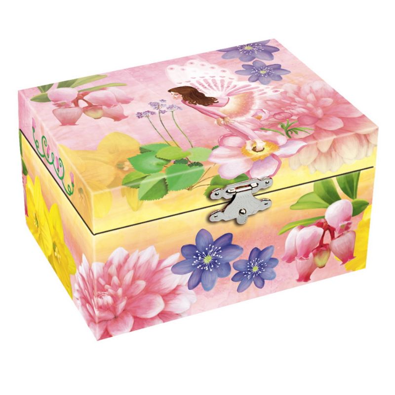 Fairy-themed musical jewelry box with enchanting design, plays 'Somewhere Over the Rainbow'; perfect for storing treasures.