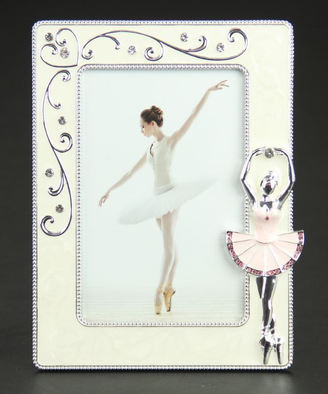 Elegant ballet vertical photo frame (4" x 6") for showcasing cherished memories in a stylish design.