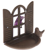 Set of 2 stylish wall bird feeders made of durable iron, perfect for attracting garden birds and enhancing outdoor decor.