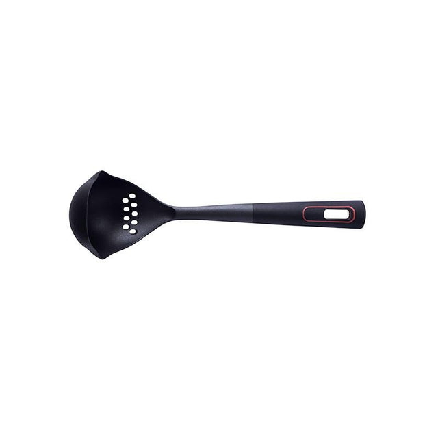 Avanti Nylon Multi-In-1 Ladle: versatile kitchen tool for serving soups, with ergonomic handle and unique herb-stripping holes.