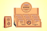 Ayurvedic Amber Sandal backflow incense cones in a 12-pack, promoting relaxation and creating a tranquil ambiance.