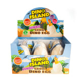 Colorful Jumbo Grow Dinosaur Eggs with baby dinosaurs inside, designed for hatching and growing fun for kids aged 3 and up.