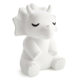 Adorable 18cm triceratops LED night light with soft touch, six brightness levels, and a rechargeable battery.