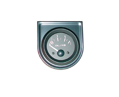 Electrical Oil Pressure Gauge 52mm by Trisco, featuring a backlit display for easy monitoring of oil pressure levels.