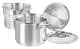 Multi Pot Set - Chasseur Maison: 24cm stainless steel cooker with aluminum base, ideal for even heat, dishwasher and oven safe.