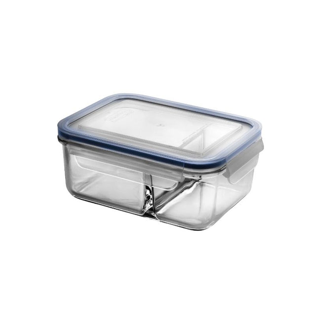 Duo Glass Container by Glasslock, 1000ML, airtight, leak-proof, eco-friendly, perfect for food storage and meal prep.