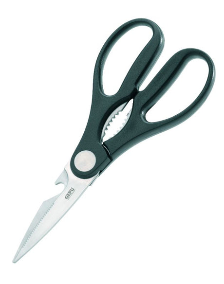 Gefu Una General Purpose Scissors (21cm) with stainless steel blades and integrated bottle opener for versatile use.