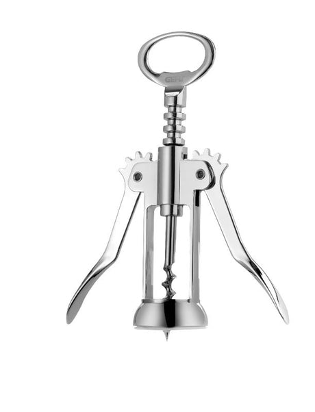 Elegant Gefu Vinoli Levered Corkscrew (16.2cm) for effortless cork removal, crafted from durable chrome-plated metal.