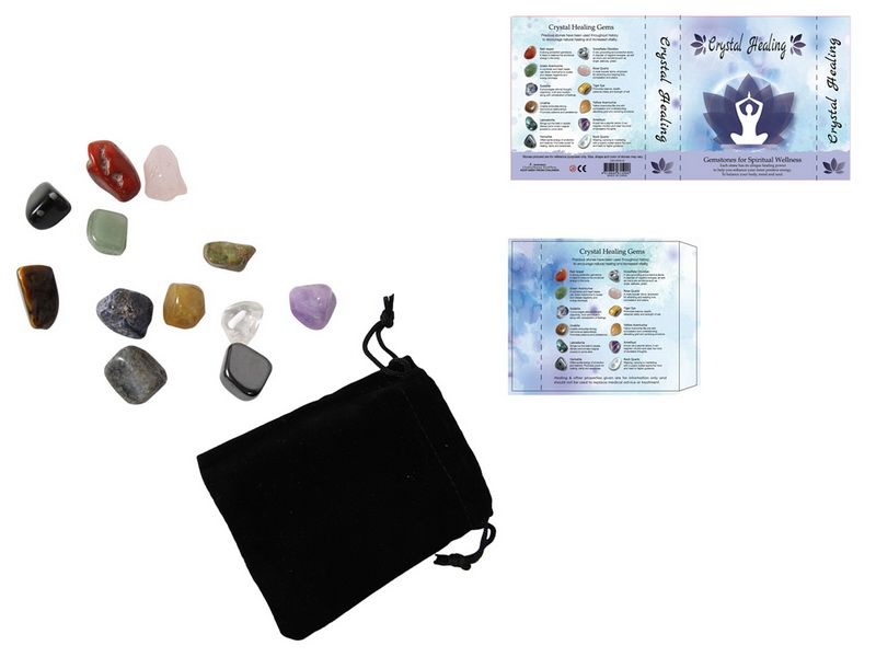 A beautifully curated Crystals Healing Gems Gift Pack featuring amethyst, rose quartz, and citrine for wellness and meditation.