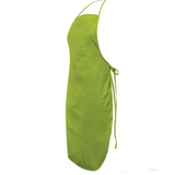 Set of 6 green bib aprons made from durable cotton twill, ideal for cooking with adjustable neck straps.