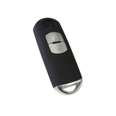 Remote shell for Mazda with 2 buttons, durable, sleek design, easy to install, ideal replacement for lost key fobs.