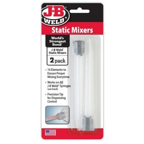 Static Mixers 2 Pack from JB WELD for precise blending of adhesives, resins, and paints with easy-to-use design.