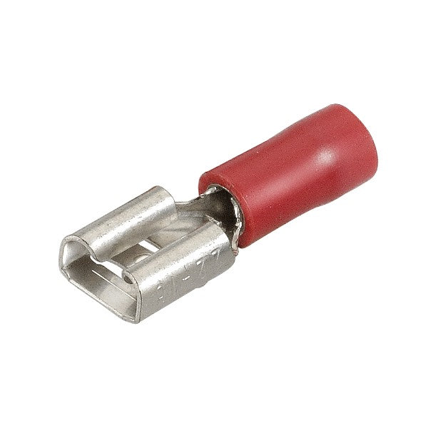 Female Blade Terminal - 6.3 X 0.8mm (Red - 100 Pack)
