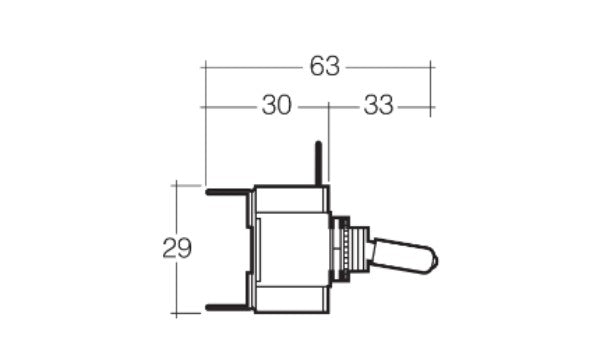 Off/On Toggle Switch With Green Led