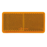 Amber retro reflector in a blister pack of 2, with self-adhesive backing, 42mm diameter, by NARVA.