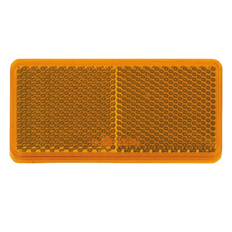 Amber retro reflector in a blister pack of 2, with self-adhesive backing, 42mm diameter, by NARVA.