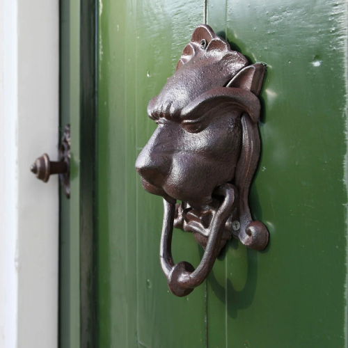 Door Knocker - Cast Iron Lion Head (21 x 8 x 14cm)