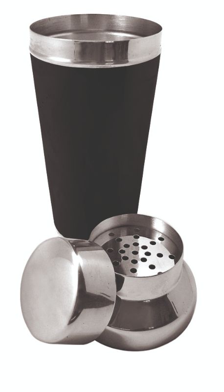 Stylish stainless steel cocktail shaker with 700ml capacity, perfect for mixing multiple drinks without spills.