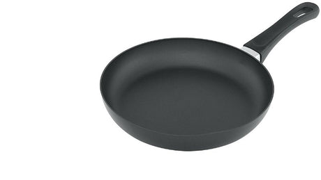 26cm SCANPAN Classic Induction Fry Pan in elegant boxed packaging, featuring PFOA-free nonstick surface and ergonomic handle.