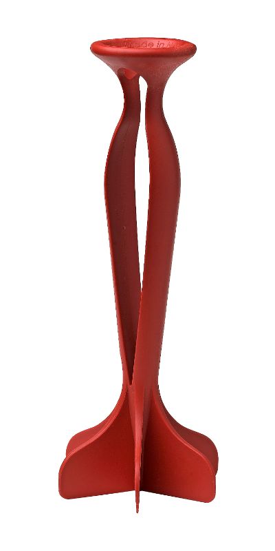 Vibrant red HACKIT kitchen utensil, ergonomic grip, versatile for cooking and baking, safe for non-stick cookware.