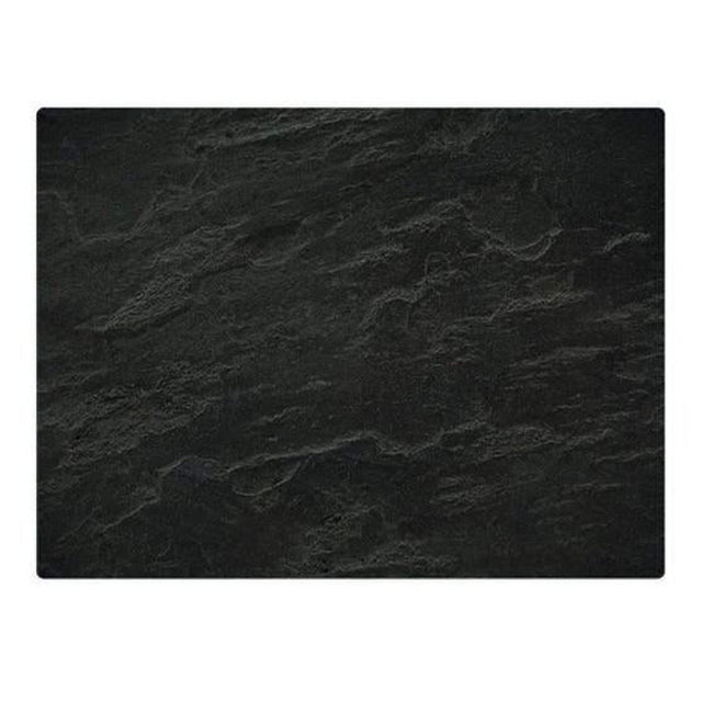 Typhoon Resistant Tempered Glass Work Surface Slate, a stylish and durable chopping board with heat resistance and non-slip feet.