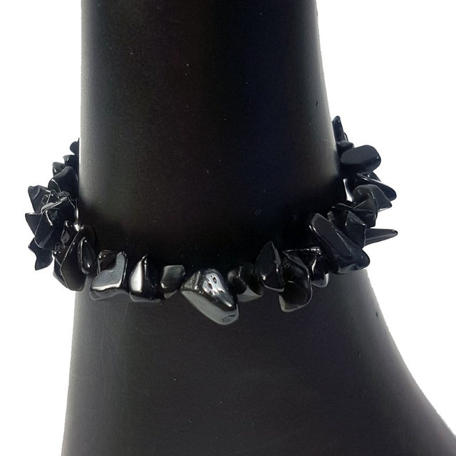 Set of 3 stylish 5mm Obsidian chip bracelets, promoting protection and emotional healing with a chic, modern design.