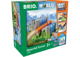 Colorful BRIO Smart Tech Sound Waterfall Tunnel toy set with interactive sound features, designed for imaginative play adventures.