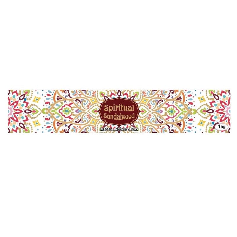 Set of 12 packets of Sacred Tree Sandalwood incense for meditation, featuring calming, hand-rolled, eco-friendly aromas.
