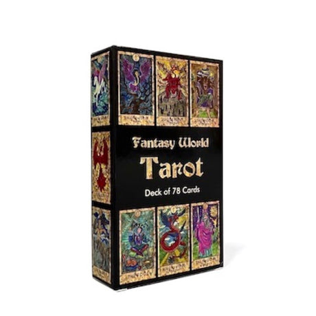 Fantasy World Tarot Deck featuring 78 beautifully illustrated cards by Vera Petruk, perfect for intuitive readings and self-discovery.