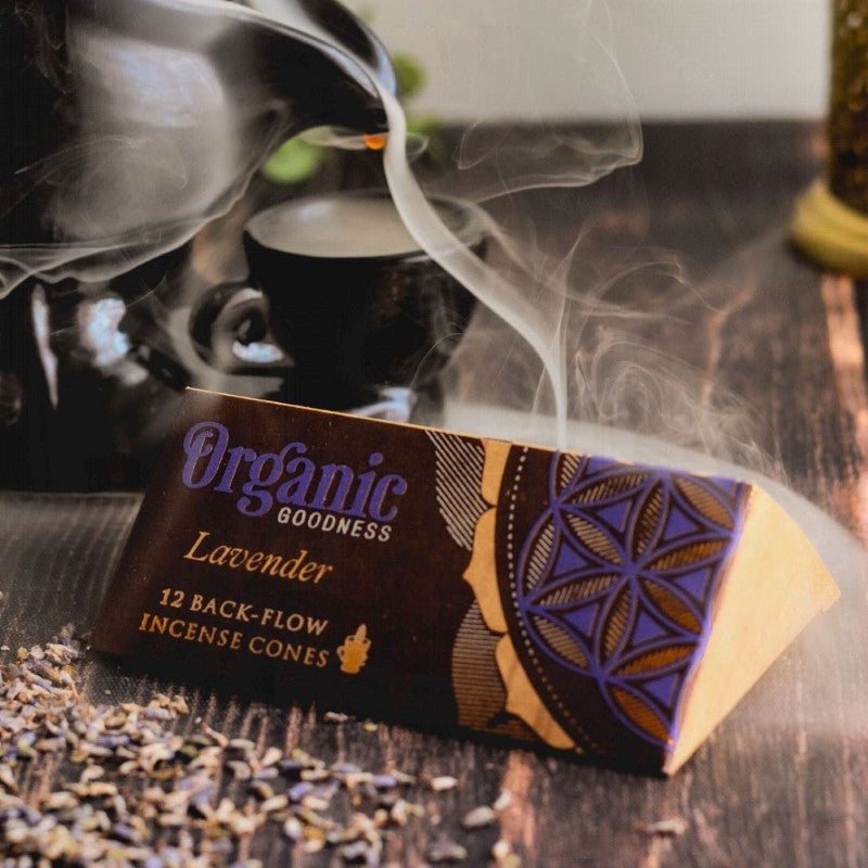 Backflow Incense Cone Lavender - Set of 6 Organic Goodness