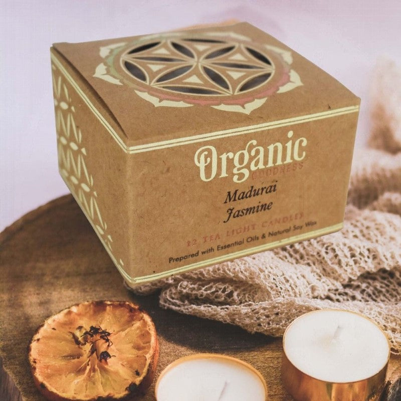 Jasmine Tealight Candle - Set of 12 Organic Goodness