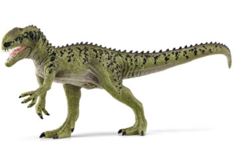 Detailed Schleich Monolophosaurus dinosaur figure with a unique crest, perfect for imaginative play and educational exploration.