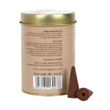 Set of 6 Wild Rose backflow incense cones in tins, designed for captivating smoke displays and soothing fragrance.